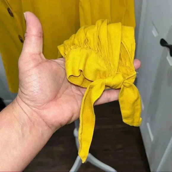 Urban Outfitters Linen Blend Boho Button front Blouse / shirt ❤️ - Picture 8 of 10